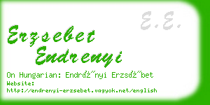 erzsebet endrenyi business card